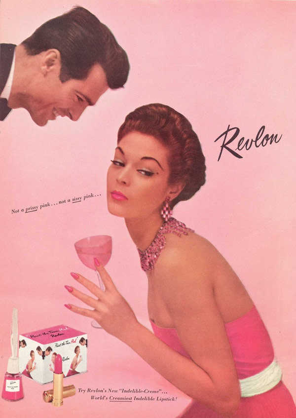 imagén publicitaria vintage de la marca de esmaltes Revlon imagén publicitaria vintage de la marca de esmaltes Revlon