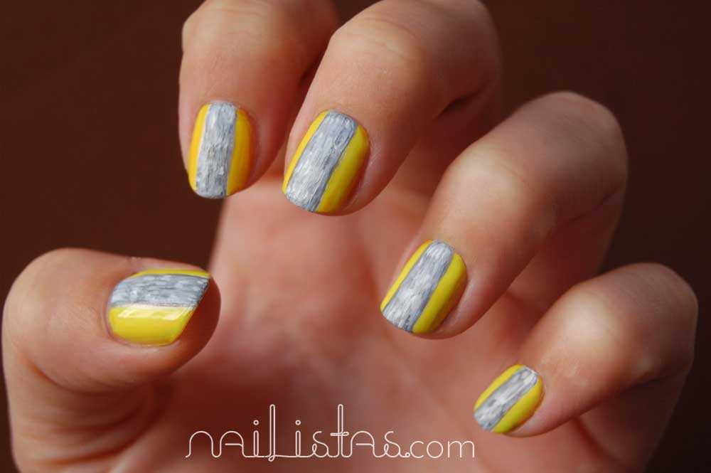 Reto >>> Moda // Mary Katrantzou Nails // Yellow and Grey