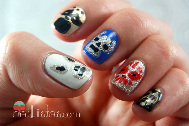 Uñas decoradas con máscaras de lucha libre mexicana // nail art Uñas decoradas con máscaras de lucha libre mexicana // nail art