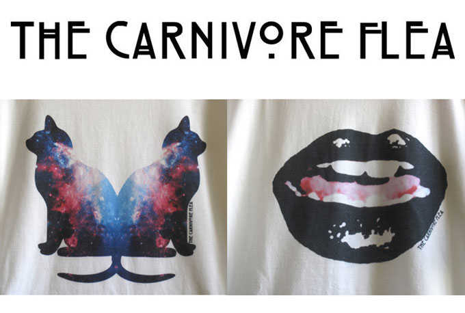 The Carnivore Flea // Camisetas // T-Shirts // Galaxias y Gatos