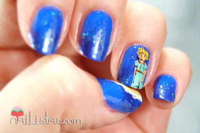 Uñas decoradas con El Principito de Saint-Exupéry Uñas decoradas con El Principito de Saint-Exupéry