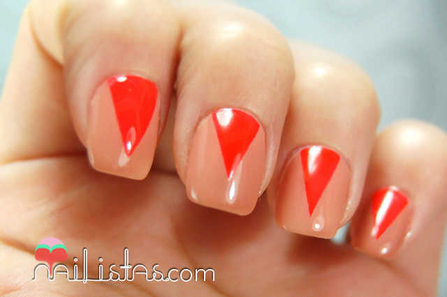 Uñas decoradas paso a paso // Triángulos de neón