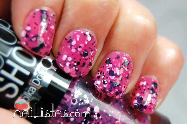 Color Show Polka Dots Speckled Pink Swatch