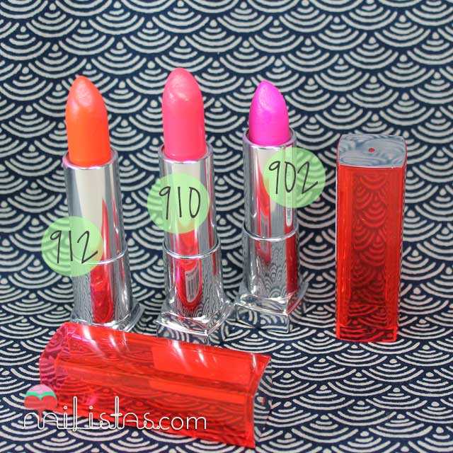 Maybelline Vivids Color Sensational Fuchsia Flash, Electric Orange y Shocking Coral Maybelline Vivids Color Sensational Fuchsia Flash, Electric Orange y Shocking Coral