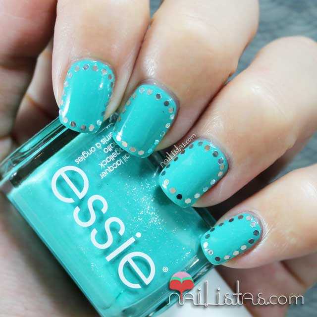 Uñas decoradas enmarcadas con glequins | Framed Nails