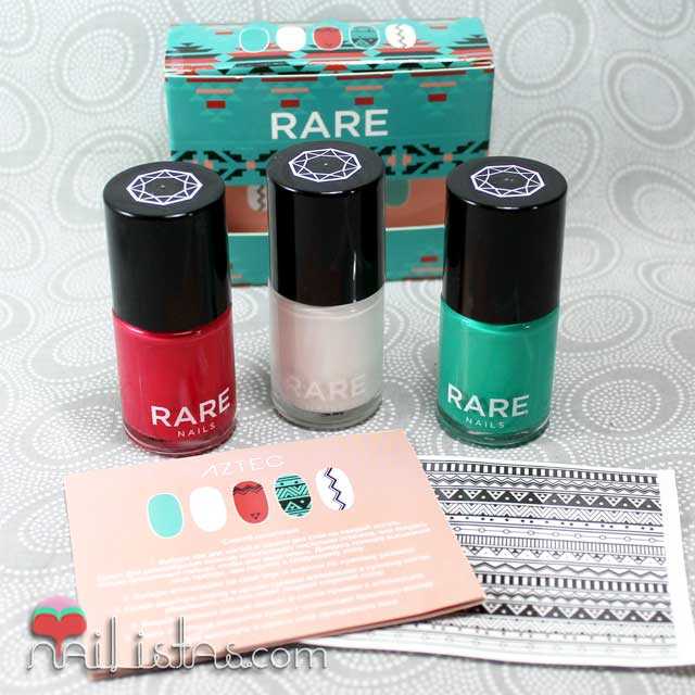 tatuajes para las uñas estilo azteca de rare nails y esmaltes de uñas