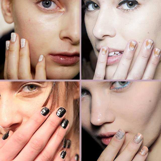 Tendencias uñas nail art otoño invierno 2014 2015 marmoleado