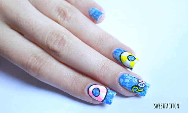 Técnica Saran Wrap paso a paso nail art