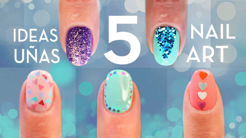 5 diseños de uñas con purpurina