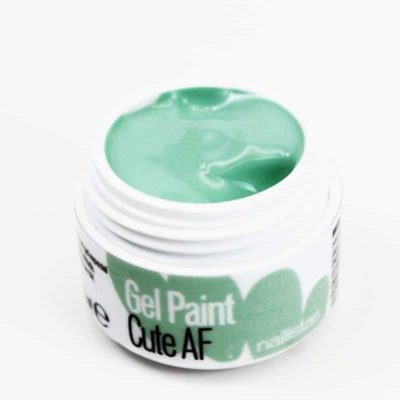 Gel paint nail art gel painting verde menta
