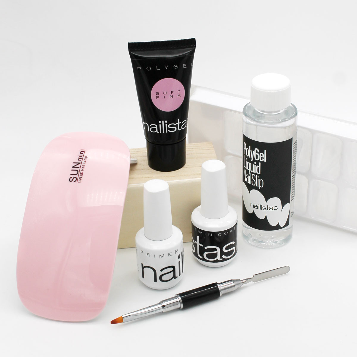 Kit de polygel Rosa más lámpara mini