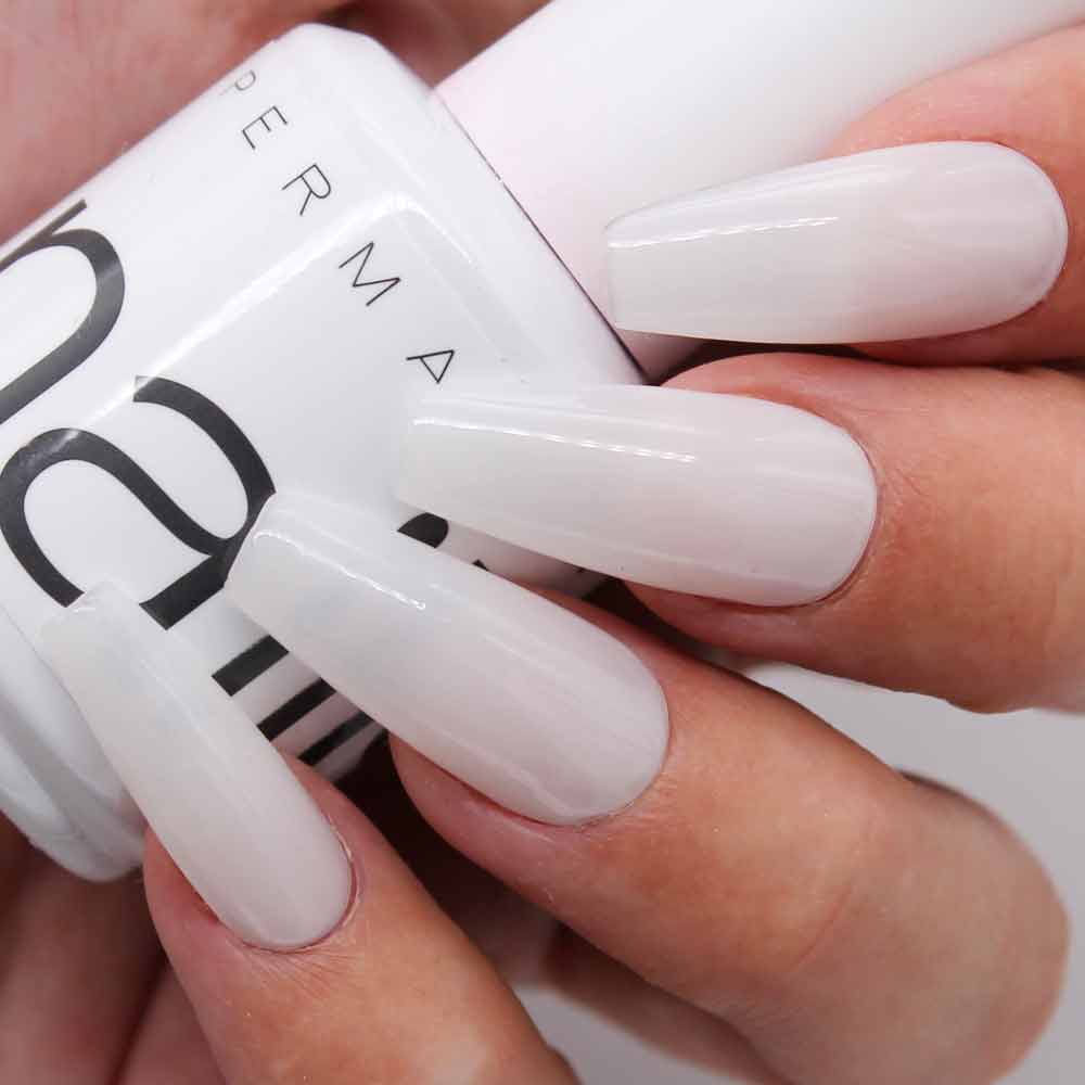 Esmalte permanente blanco lechoso manicura milky
