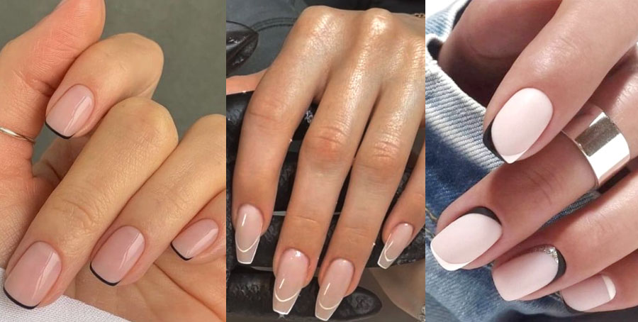 tendencias de uñas manicura francesa mini