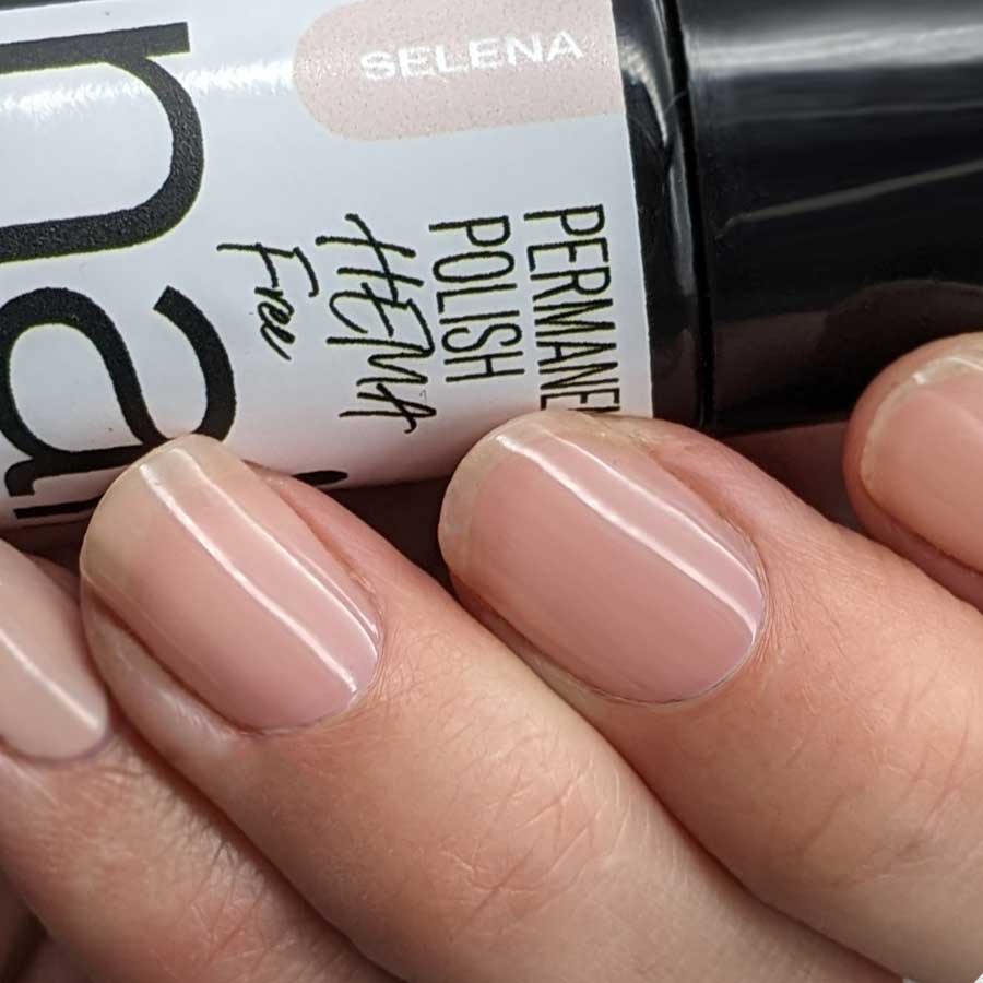 esmalte semipermanente HEMA free color nude manicura francesa