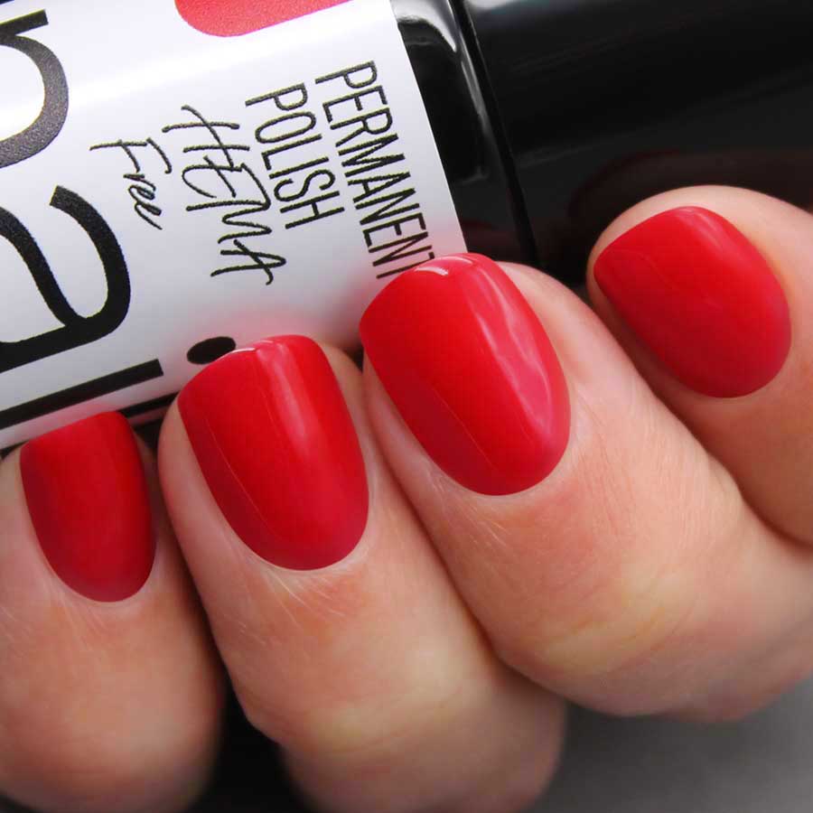 esmalte semipermanente color rojo cereza de Nailistas