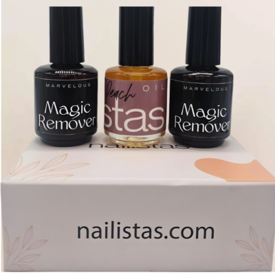 Kit Retirada Fácil 3 en 1 Nailistas | 2 Magic Remover + Aceite